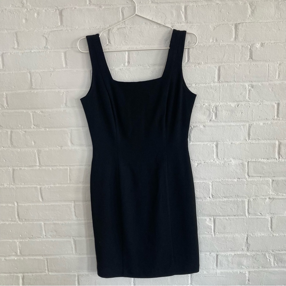 Vintage The Limited Wool Square Neck Little Black Dress